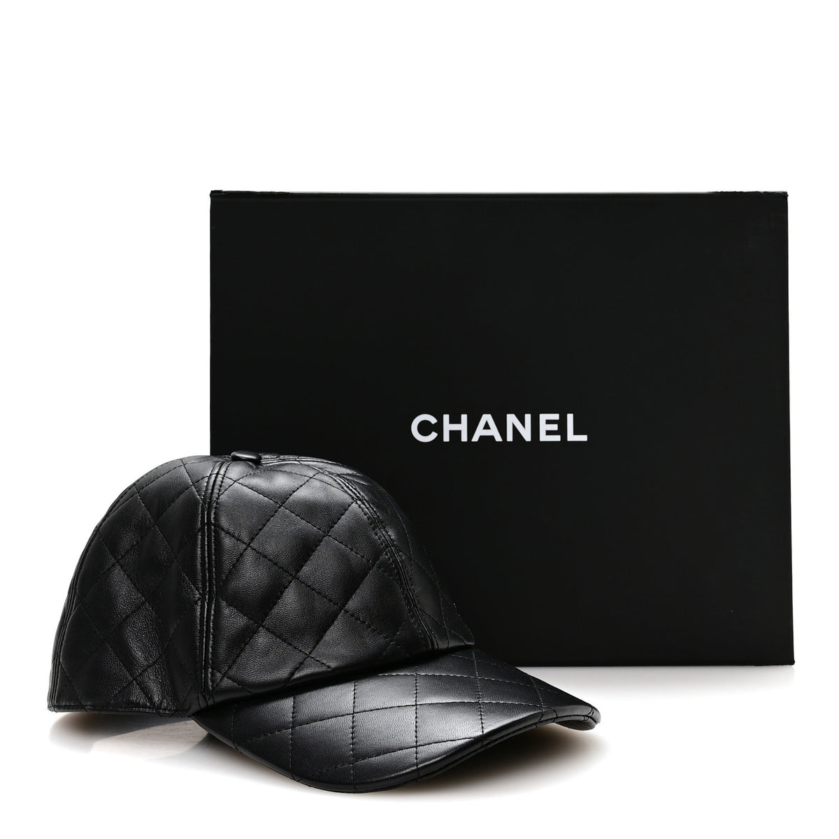 Chanel Lambskin Quilted CC Cap Hat Black 9 of 9
