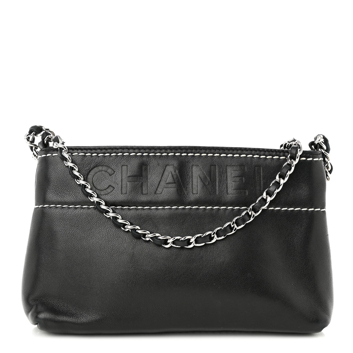 Chanel Lambskin Lax Pochette Black 1 of 10