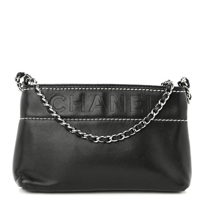 Chanel Lambskin Lax Pochette Black 1 of 10