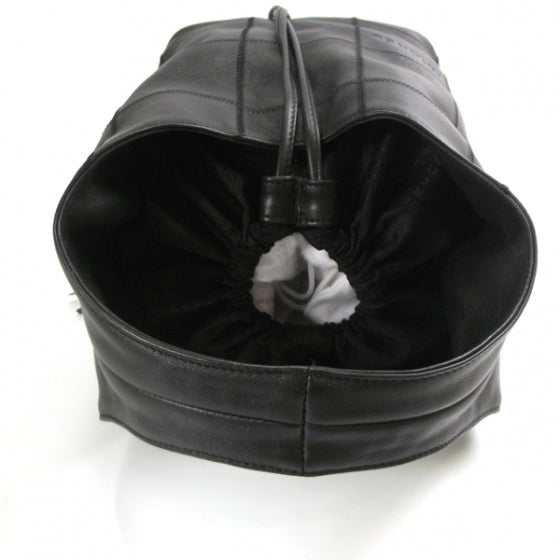 Square Stitched Tassel Bag Black