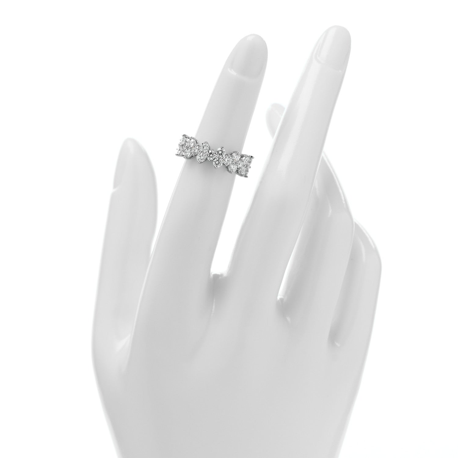 Tiffany Platinum Diamond Aria Band Ring 46 3.75 2 of 5