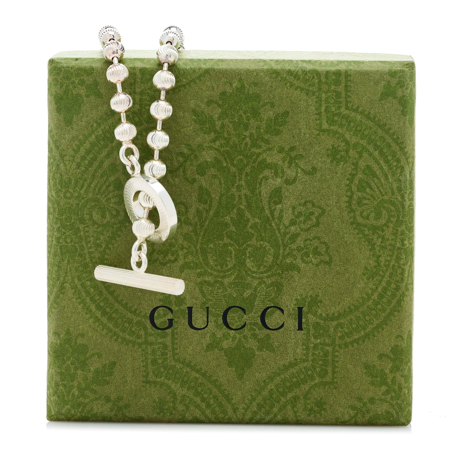 Sterling Silver Bead Toggle Necklace