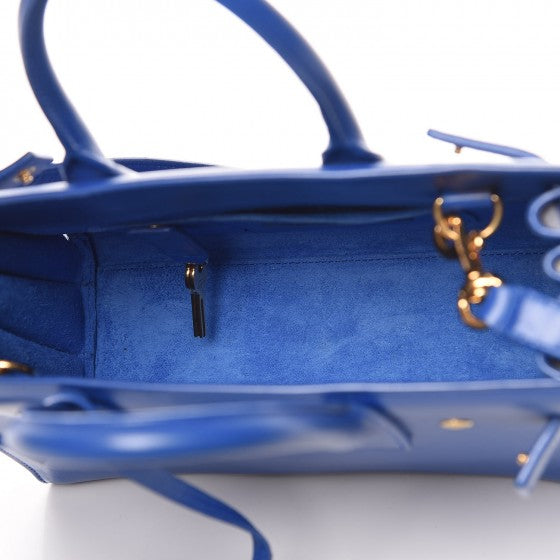 Calfskin Nano Sac De Jour Royal Blue