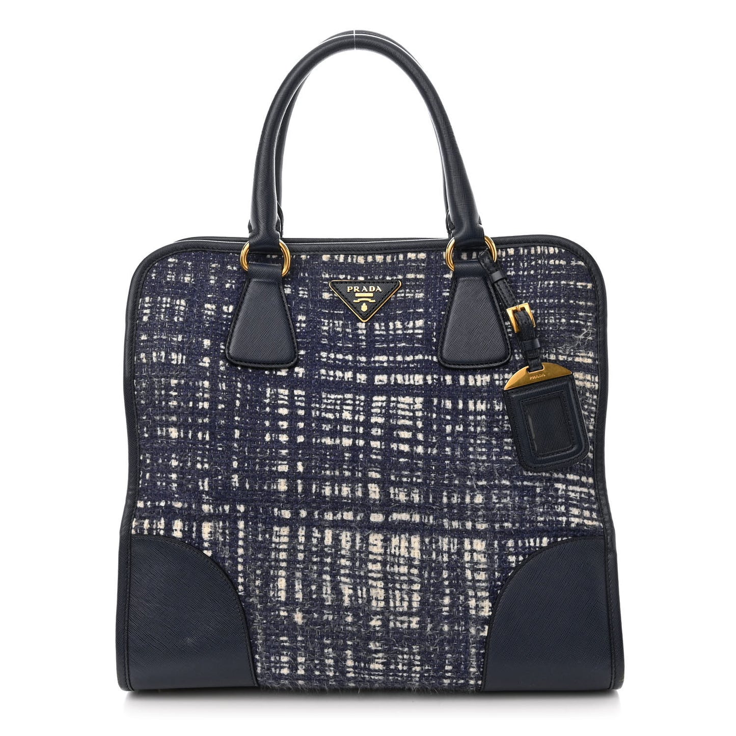 Tela Tweed Saffiano Tote Bag Inchiostro