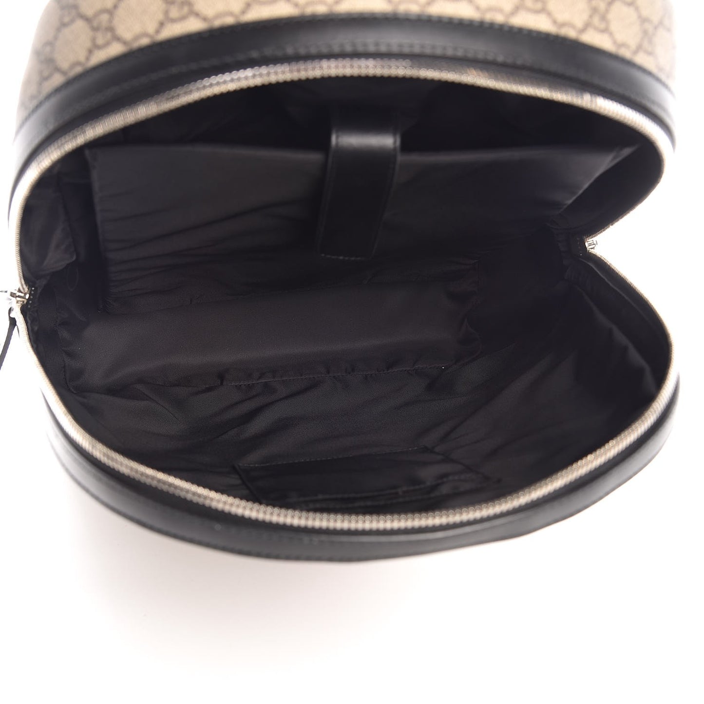 GG Supreme Monogram Web Dome Backpack Black