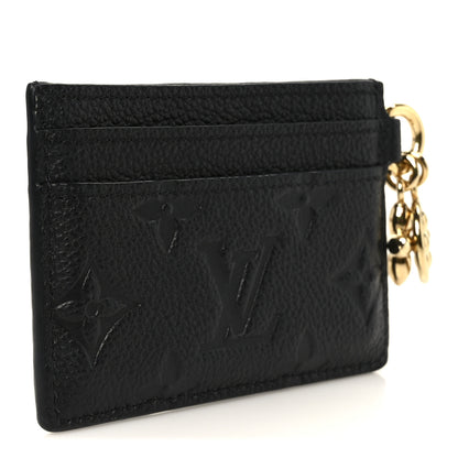 Louis Vuitton Empreinte Monogram LV Charms Card Holder Black 3 of 8