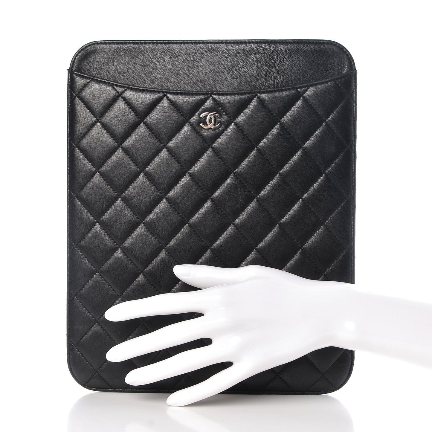 Lambskin Quilted iPad Case Black