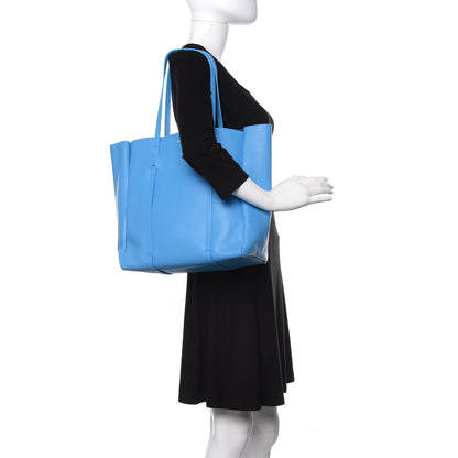 Balenciaga Veau Baltimore Double Sided Small Everyday Tote Bleu Turquoise Black 2 of 8