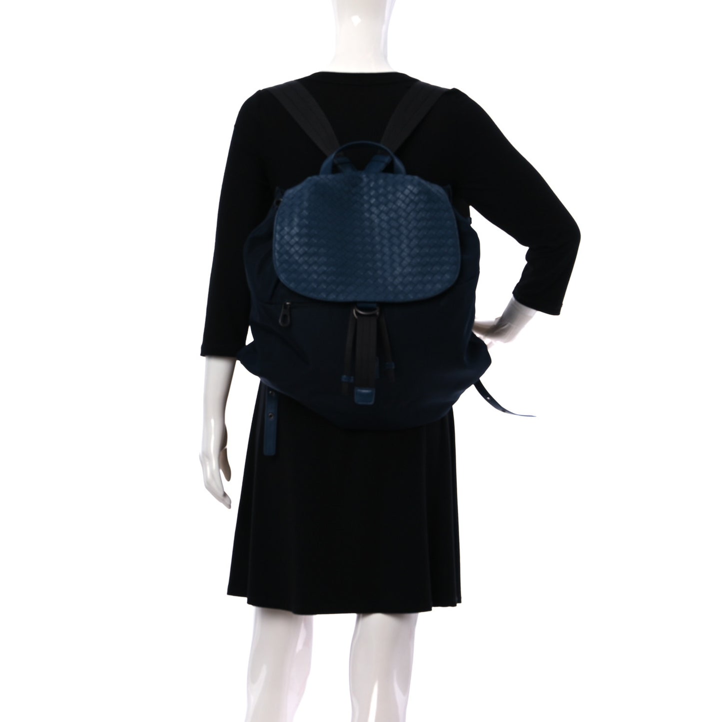 Nylon Intrecciato Backpack Blue