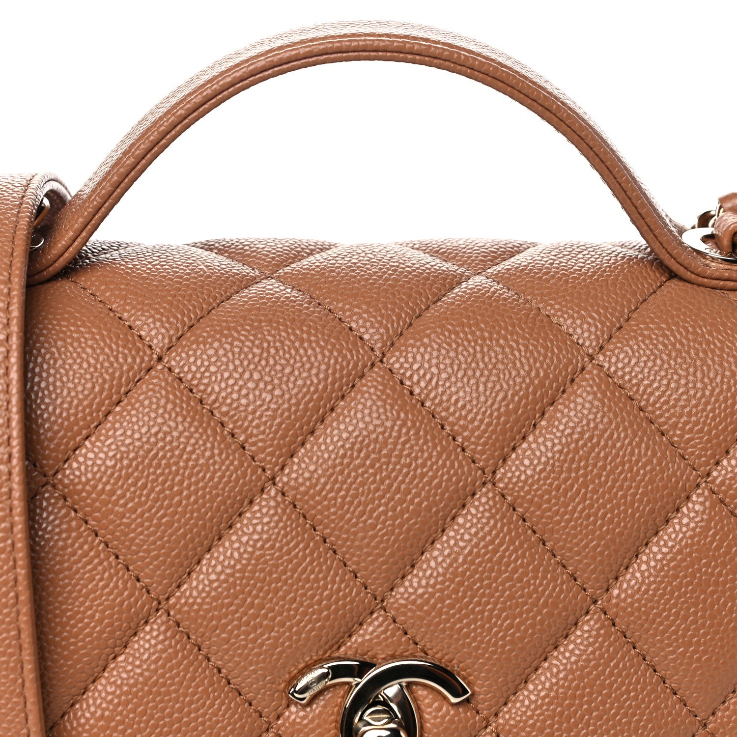 Chanel Caviar Quilted Small Business Affinity Flap Camel 8 of 10