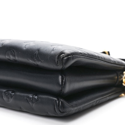 Louis Vuitton Lambskin Embossed Monogram Coussin PM Black 11 of 15