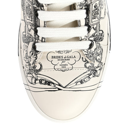 Hermes Swift Brides de Gala Print Womens Voltage Sneakers 36.5 White Black 8 of 9