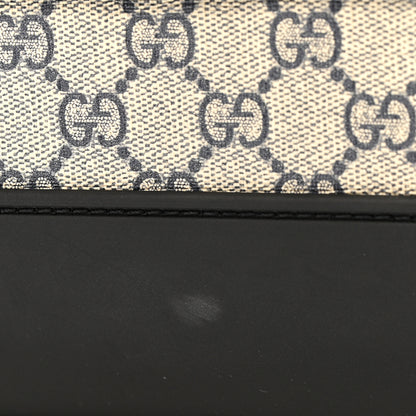 Gucci GG Supreme Monogram Textured Dollar Calfskin Web Savoy Cabin Plus Trolley Beige Blue 11 of 14