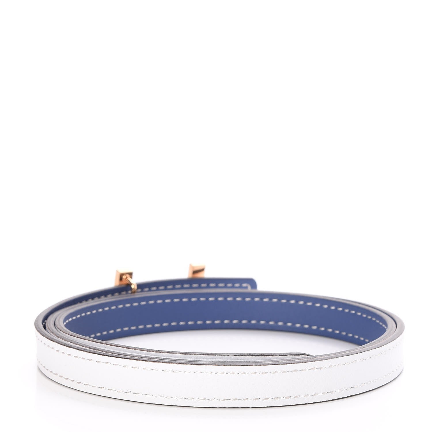 Hermes Swift Epsom 13mm Quizz H Belt Bleu Brighton Blanc 3 of 6