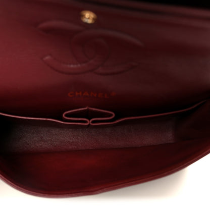 Chanel Lambskin Quilted Medium Double Flap Burgundy 5 of 11