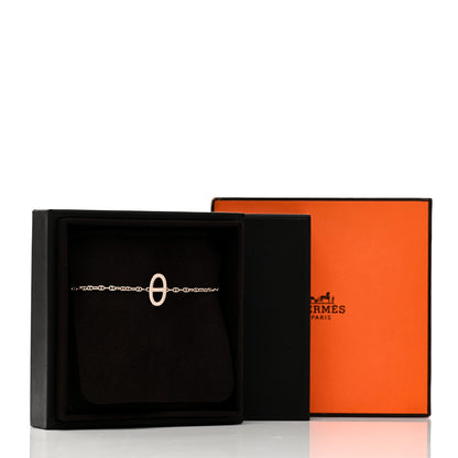 Hermes 18K Rose Gold Diamond Chaine D'Ancre Contour Bracelet ST 5 of 5