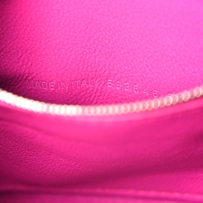 Balenciaga Shiny Calfskin Crocodile Embossed Small Hourglass Top Handle Bag Fuchsia 7 of 12
