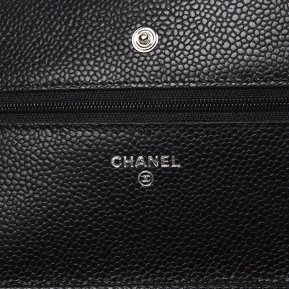 Chanel Caviar Quilted Wallet On Chain WOC Black 6 of 9