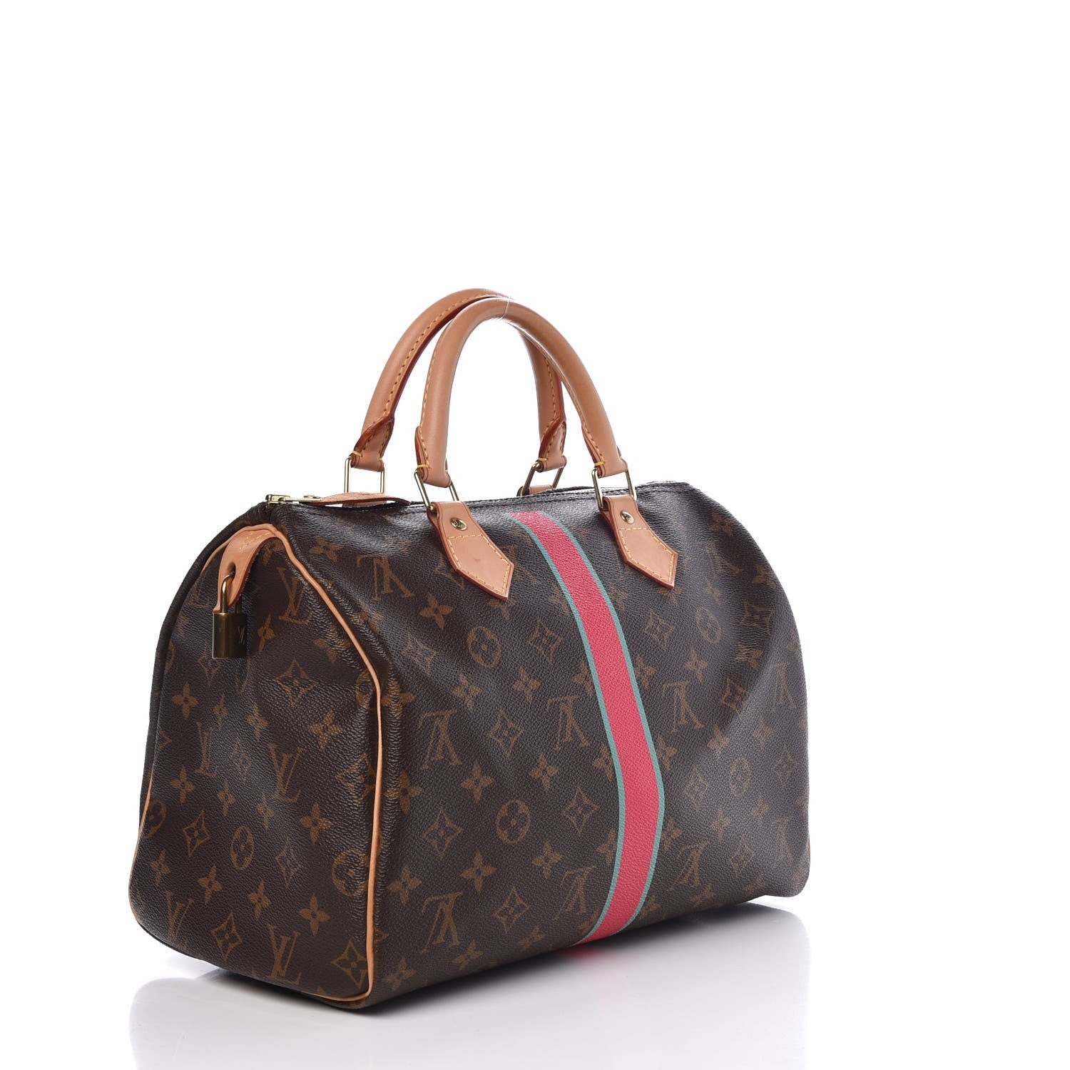 Louis Vuitton Monogram My LV Heritage Speedy Bandouliere 30 Fuchsia Vert Clair 3 of 9
