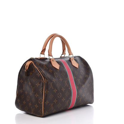 Louis Vuitton Monogram My LV Heritage Speedy Bandouliere 30 Fuchsia Vert Clair 3 of 9