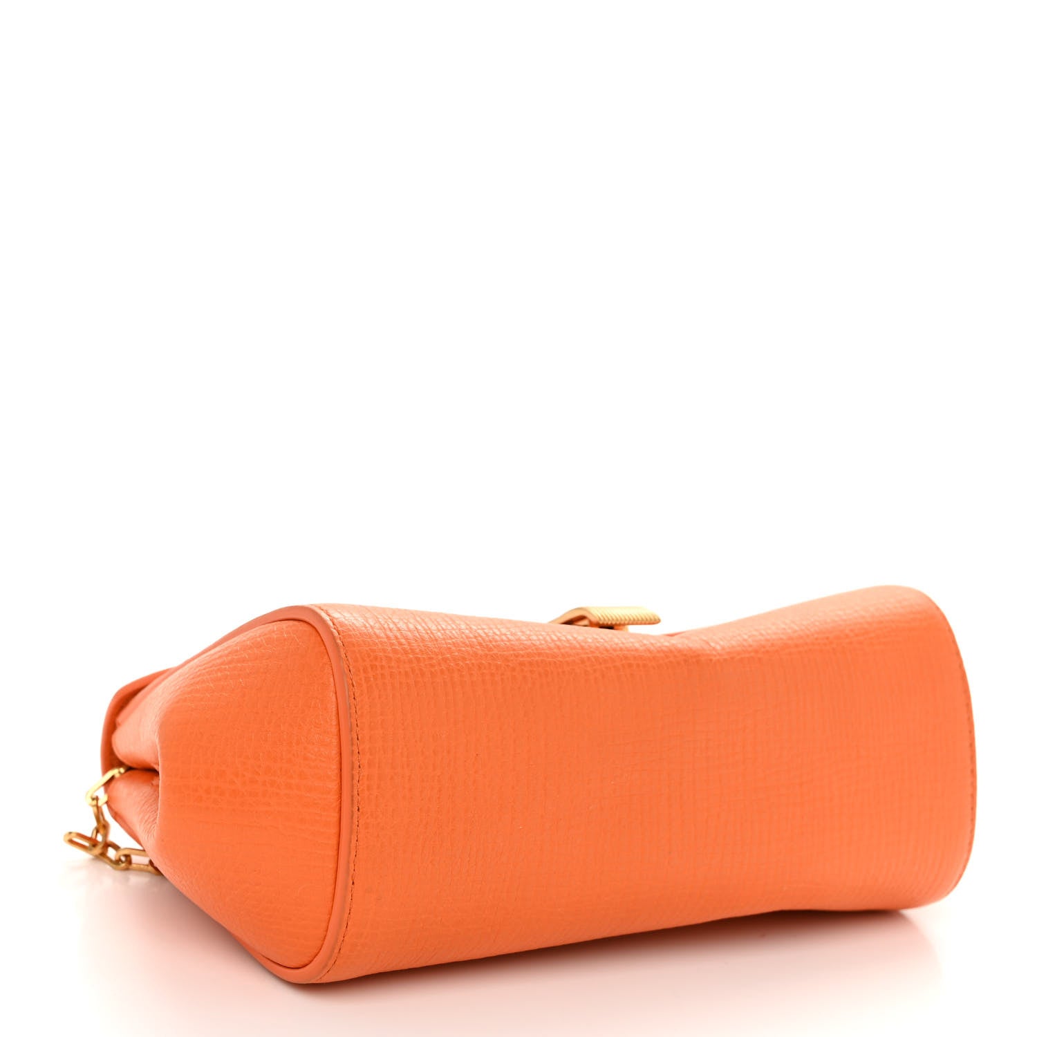 Bottega Veneta Textured Calfskin The Mini Angle Shoulder Bag Light Orange 4 of 10