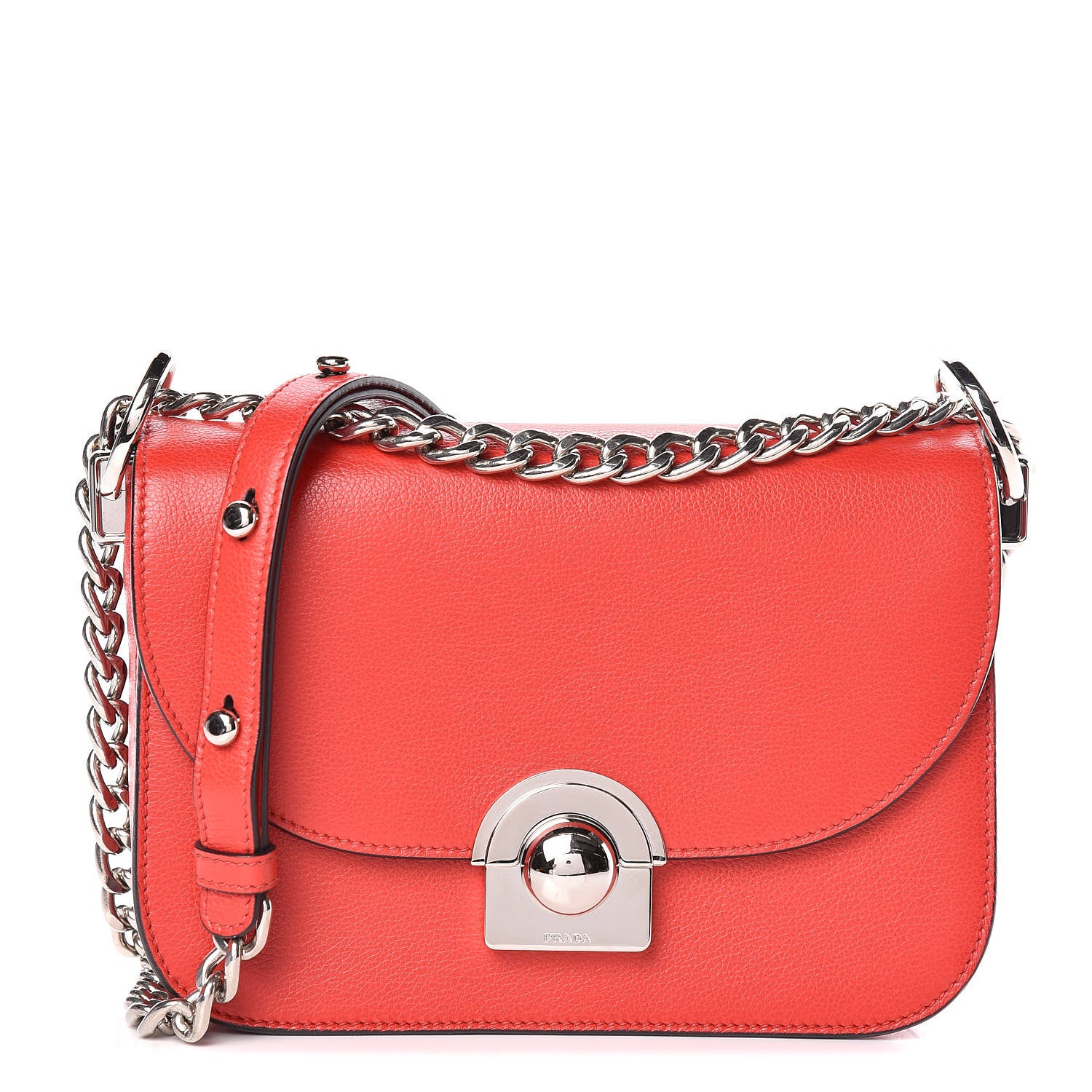 Prada Glace Calfskin Arcade Crossbody Bag Lacca 1 of 10