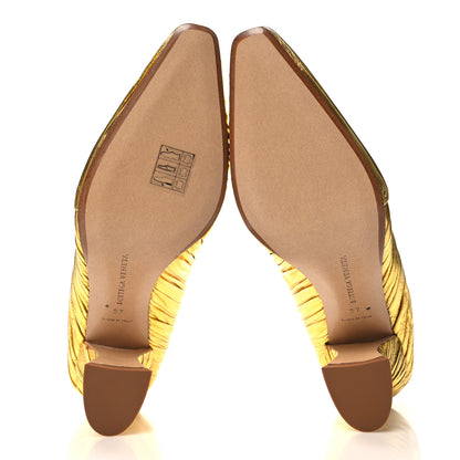 Bottega Veneta Metallic Bark Nappa Almond Pumps 37 Gold 5 of 8