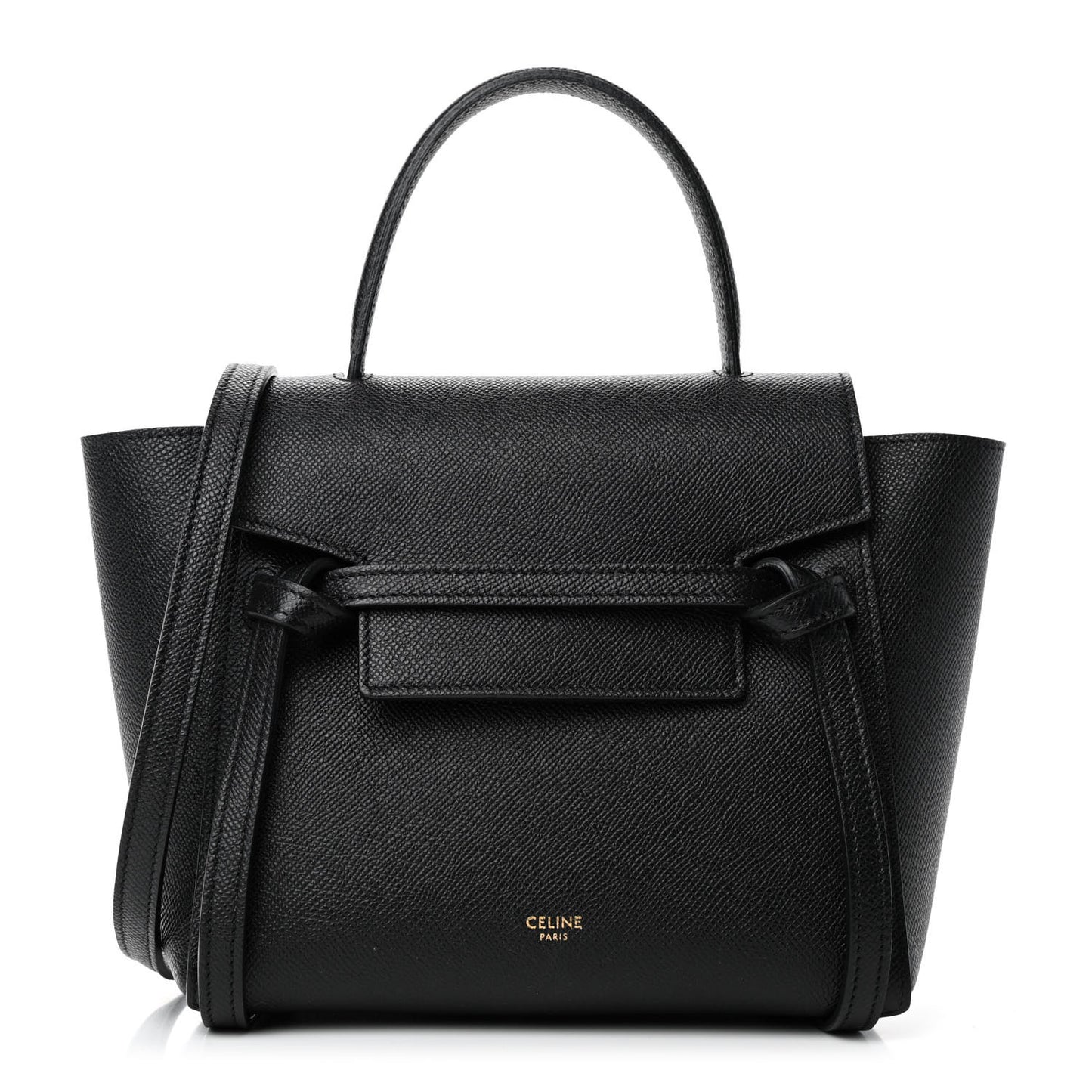 Grained Calfskin Nano Belt Bag Black