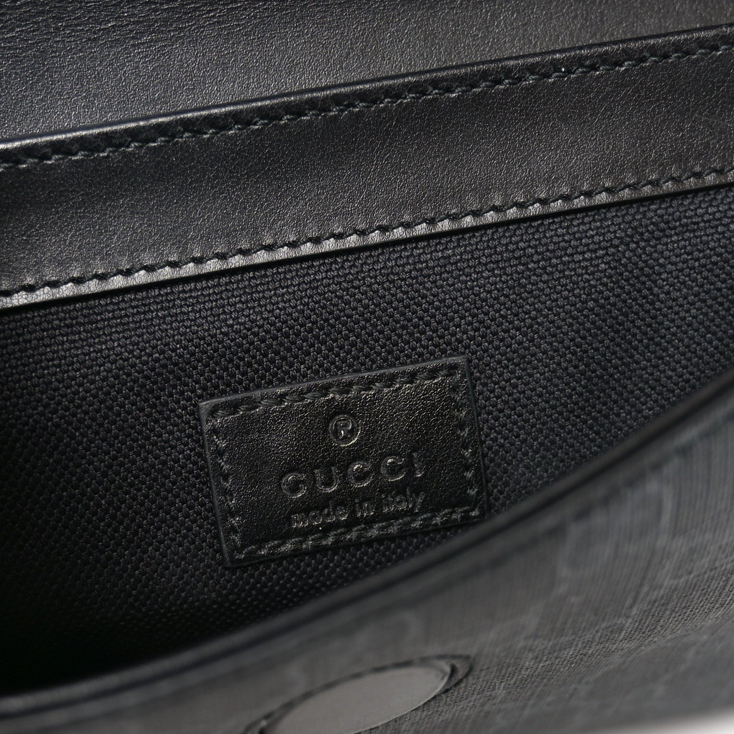 Gucci GG Supreme Monogram Web Small Belt Bag Black Grey 6 of 9