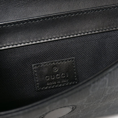 Gucci GG Supreme Monogram Web Small Belt Bag Black Grey 6 of 9