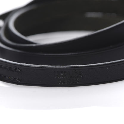 Hermes Chamonix Hapi 3MM Triple Tour Wrap Bracelet L Black 4 of 5