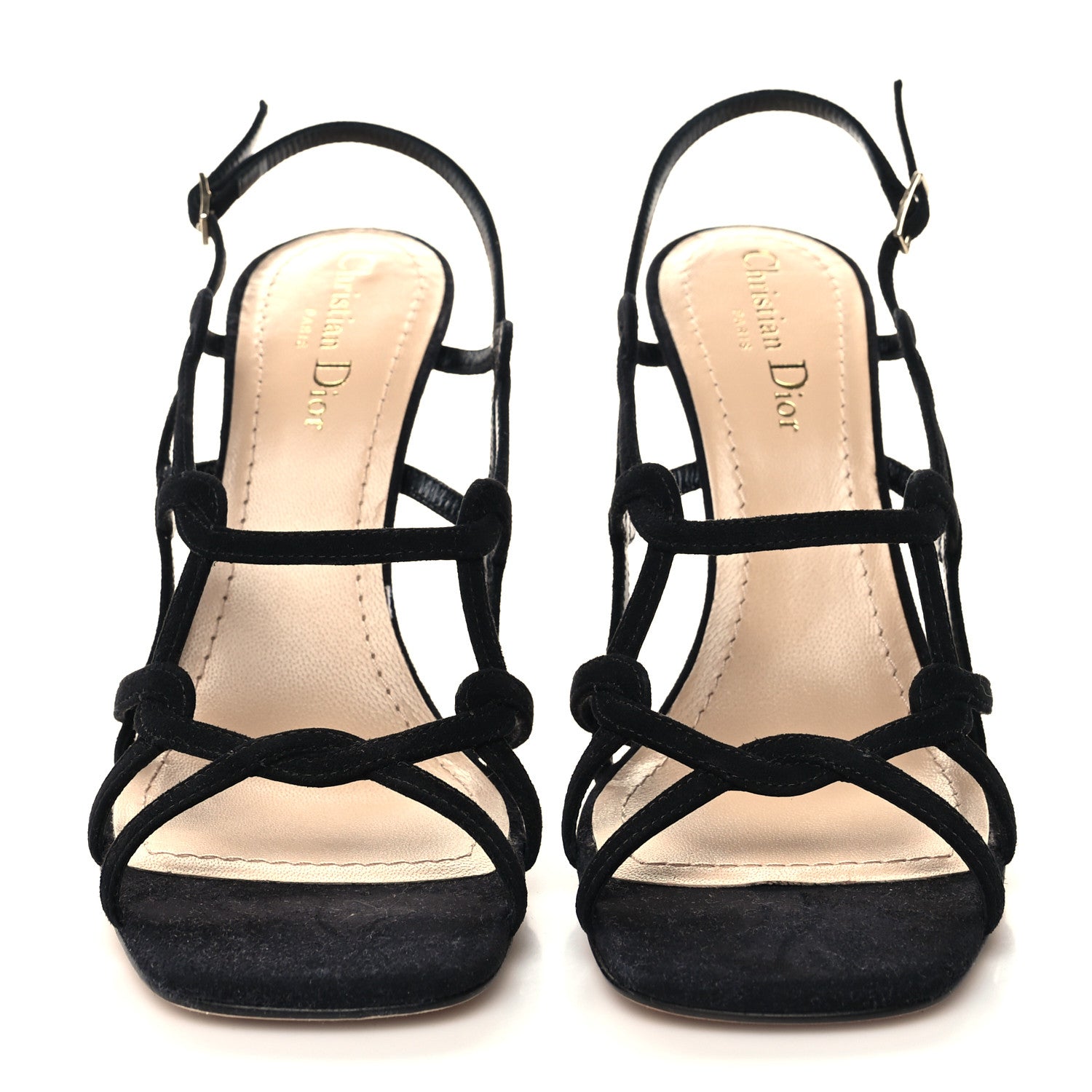 Christian Dior Suede D-Fame Sandals 38 Black 2 of 8