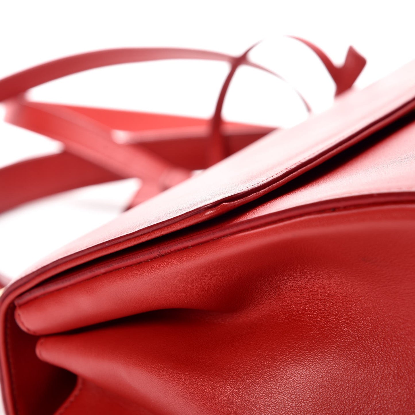 Calfskin Medium Moujik Top Handle Bag Lipstick Red