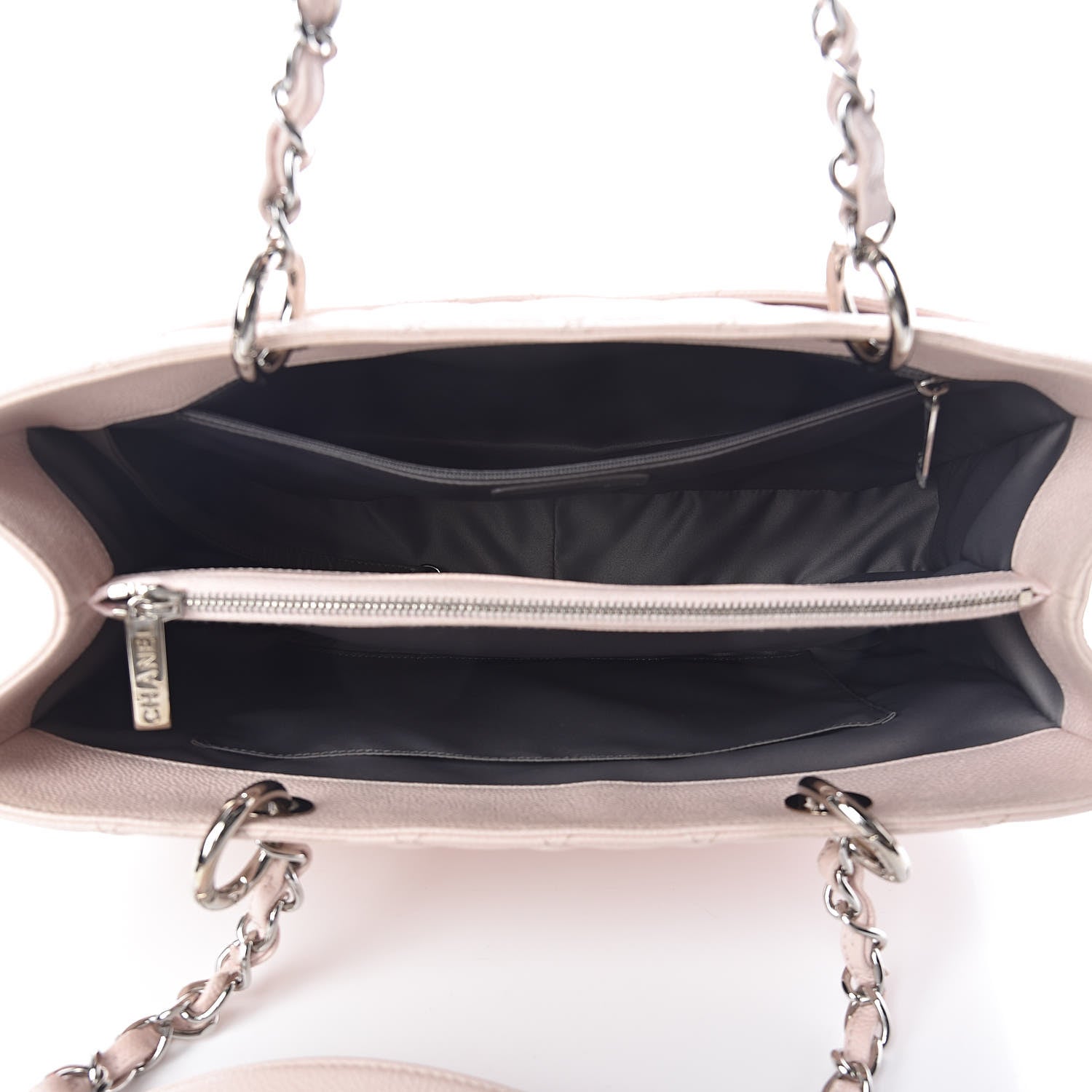 Chanel Caviar Quilted Grand Shopping Tote GST Light Pink 5 of 13