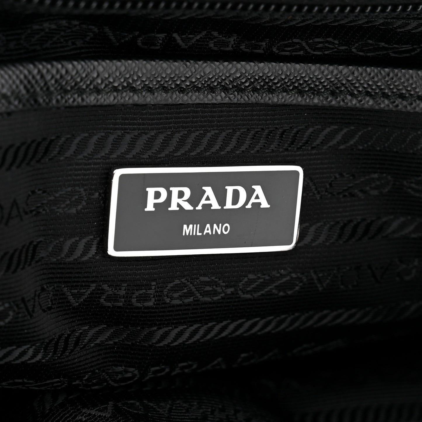 Tessuto Nylon Saffiano Medium Backpack Black