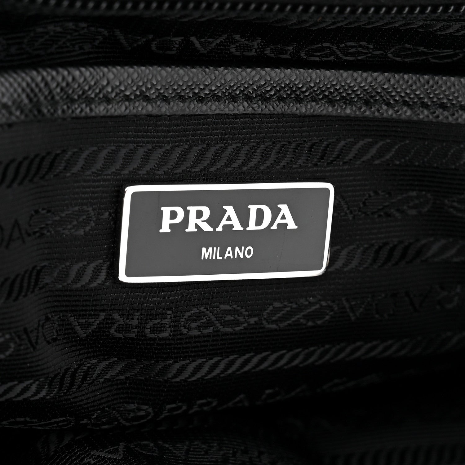 Prada Tessuto Nylon Saffiano Medium Backpack Black 7 of 10