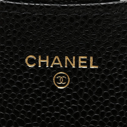 Chanel Caviar Quilted Large Gusset Flap Wallet Black 6 of 9
