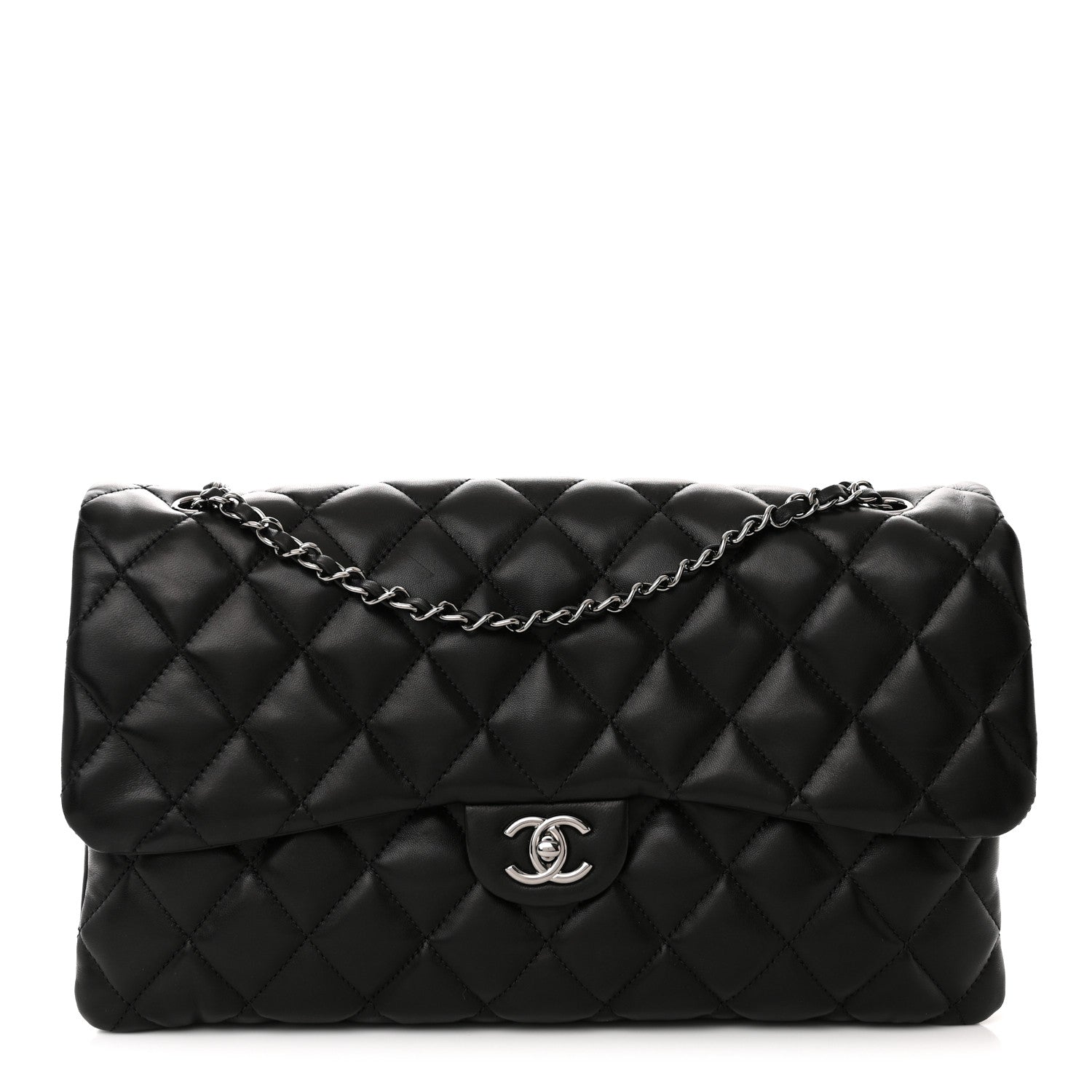 Chanel Lambskin Quilted Maxi Chanel 3 Flap Black 1 of 11