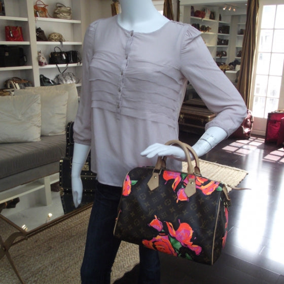 Monogram Roses Speedy 30
