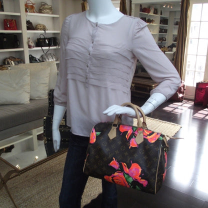 Louis Vuitton Monogram Roses Speedy 30 2 of 9