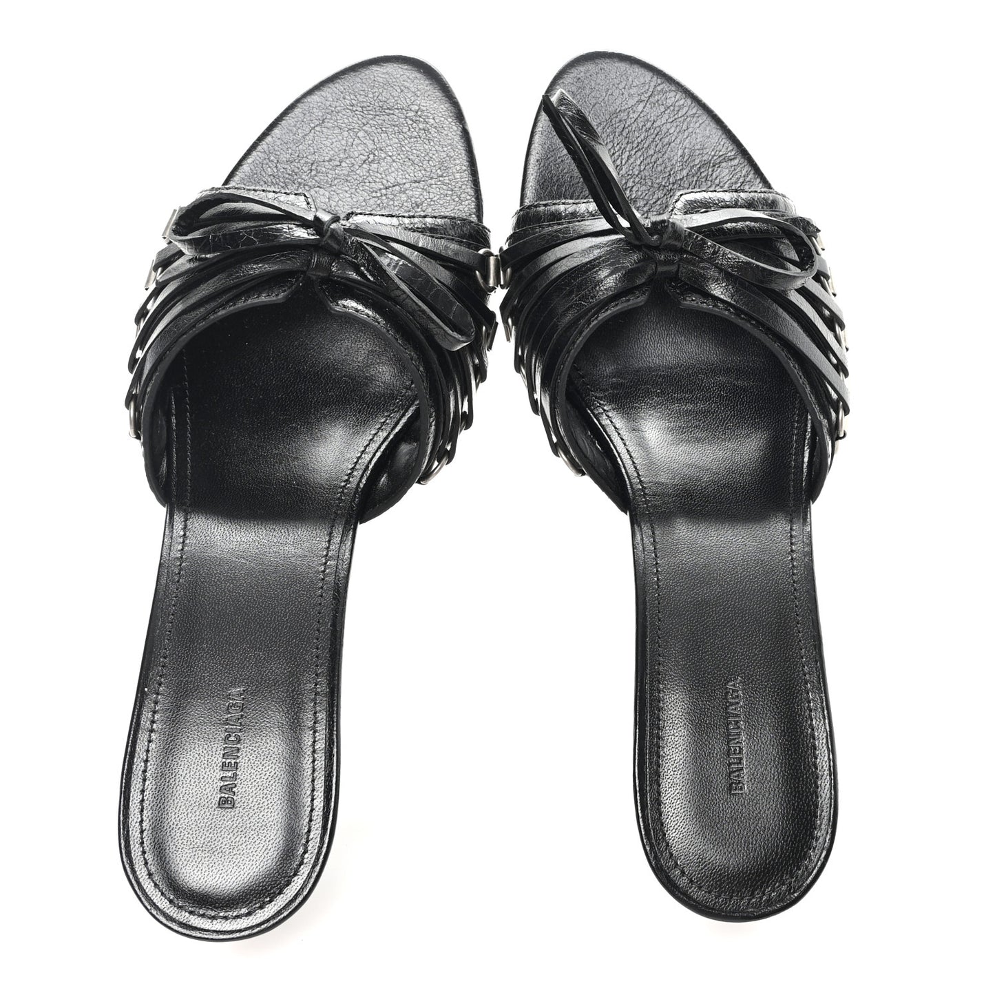 Agneau Arena Cagole Bow 70mm Sandals 38 Black