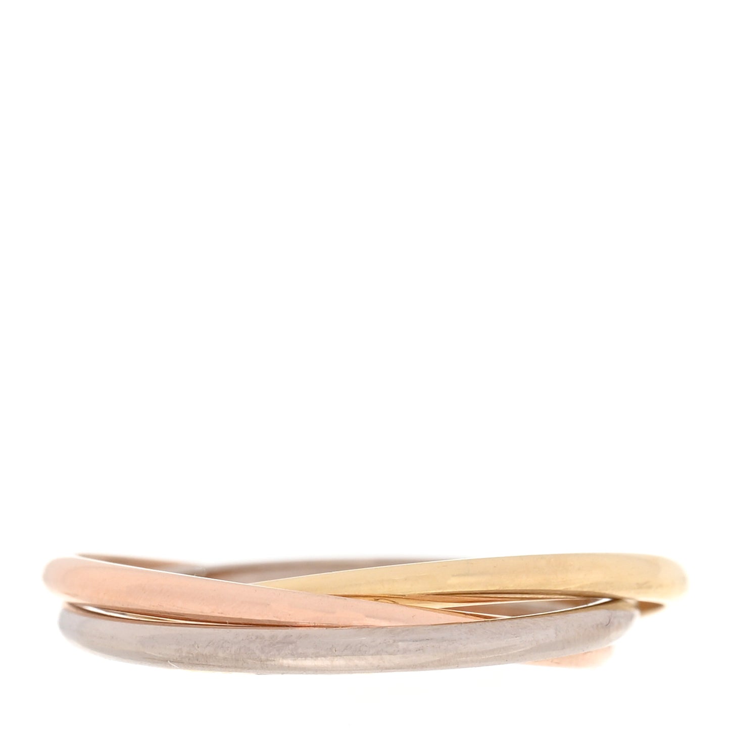 18K Pink Yellow White Gold Extra Small Les Must De Cartier Trinity Ring 51 5.75