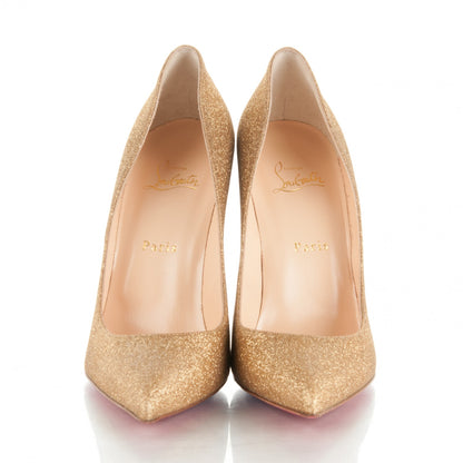 Christian Louboutin Glitter Pigalle Follies 100 Pumps 40.5 Gold 2 of 6