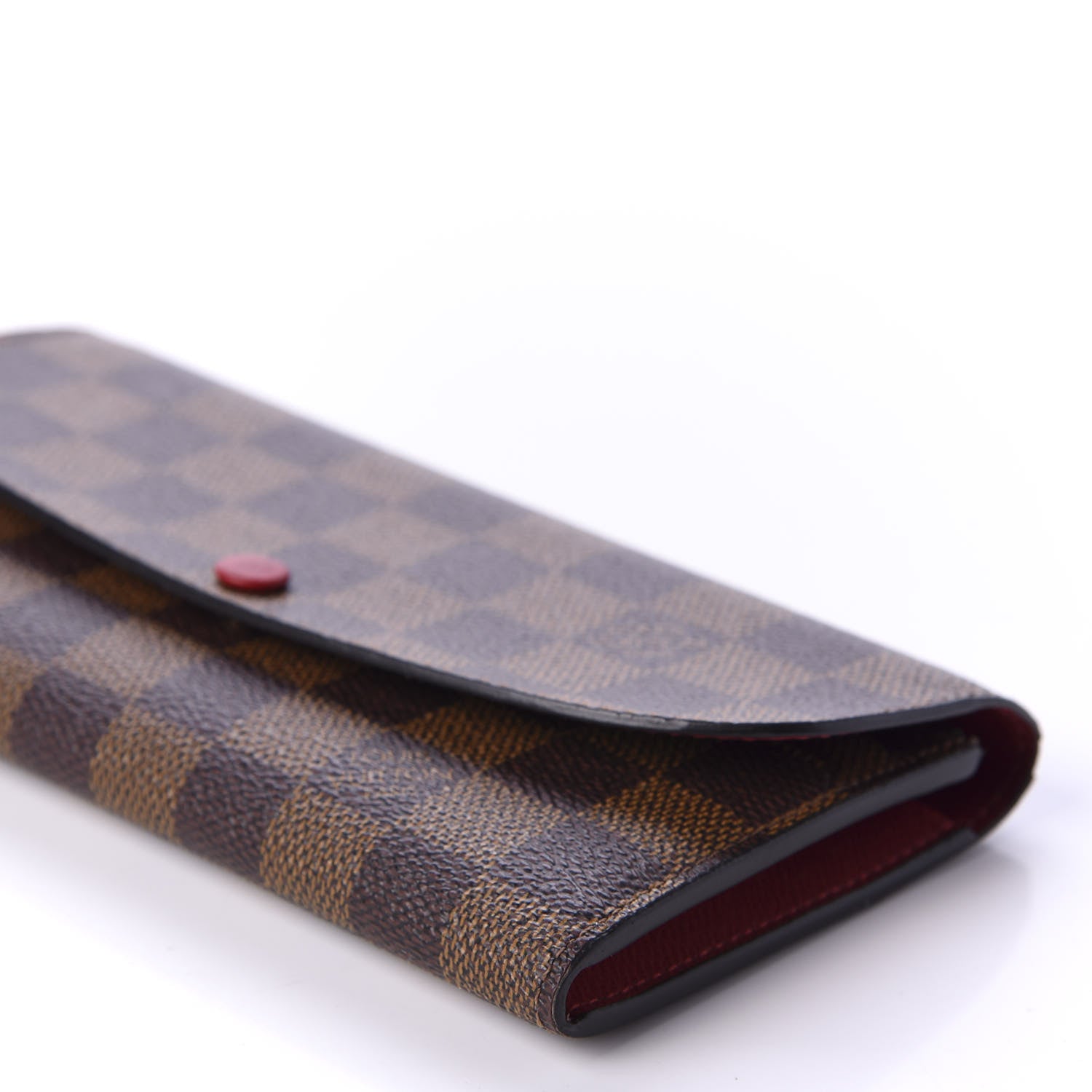 Louis Vuitton Damier Ebene Emilie Wallet Red 7 of 10
