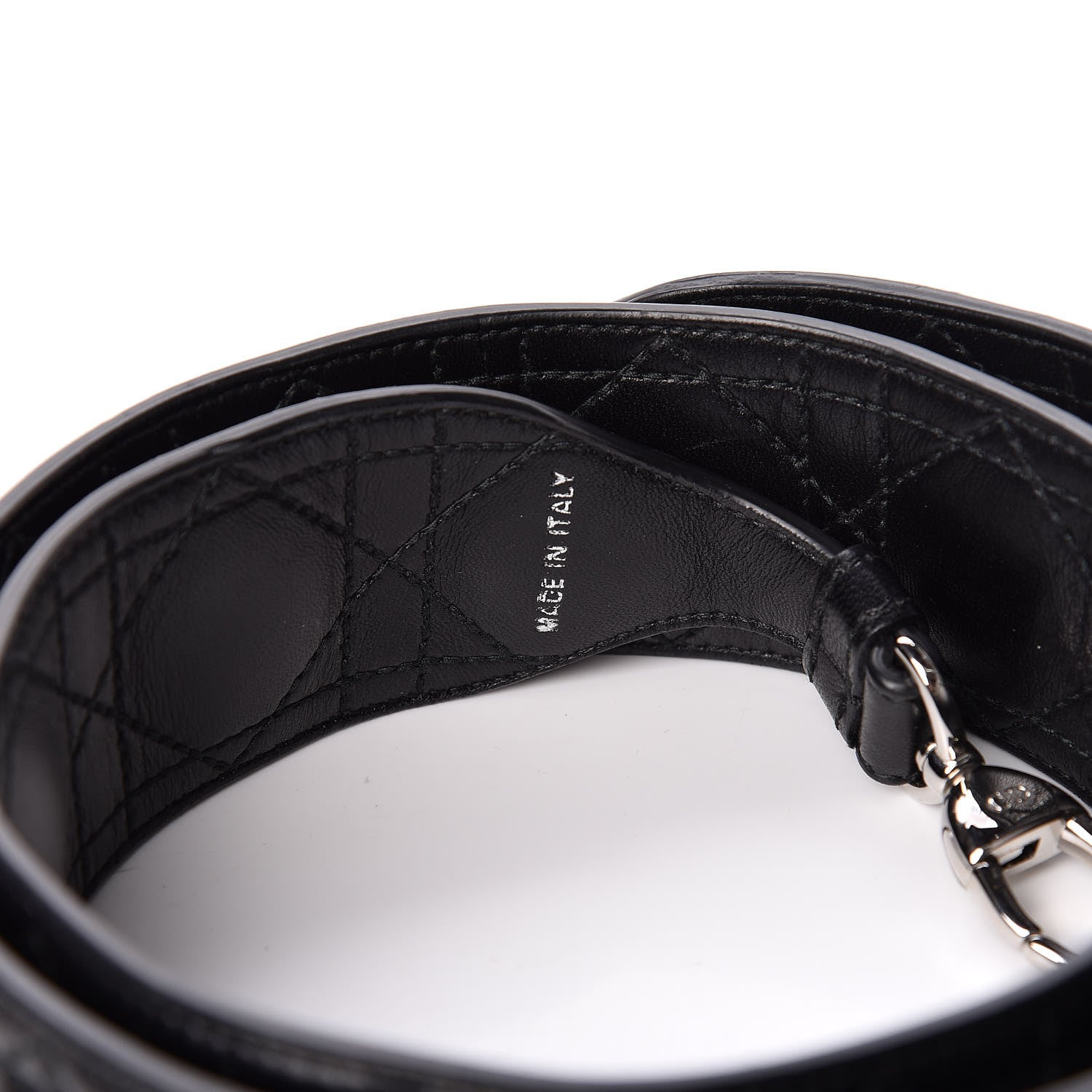 Christian Dior Lambskin Cannage Shoulder Strap Black 3 of 4