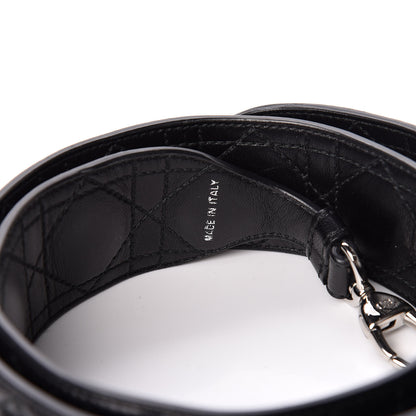 Christian Dior Lambskin Cannage Shoulder Strap Black 3 of 4