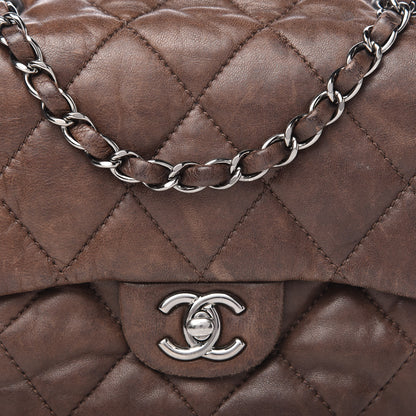 Chanel Lambskin Quilted Mini Chanel 3 Flap Brown 10 of 10
