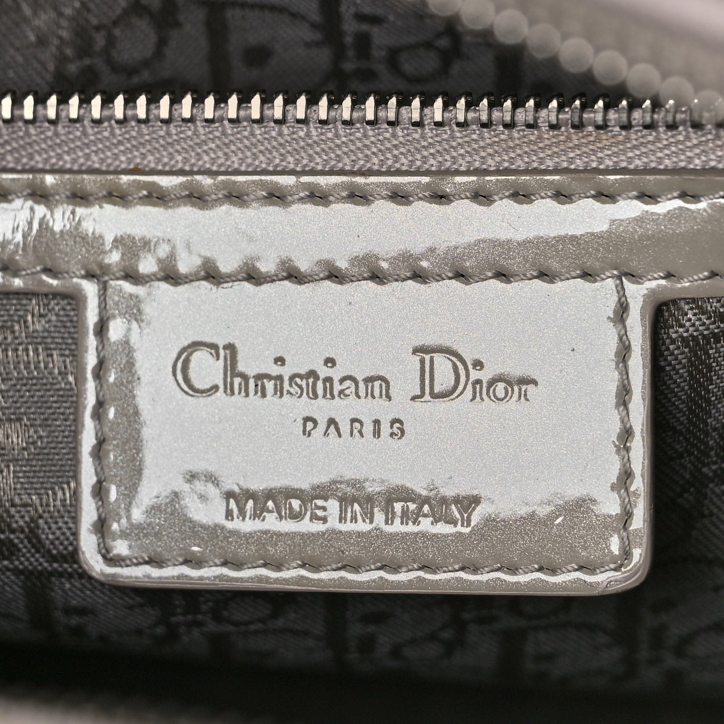 Patent Cannage Large Lady Dior Grey