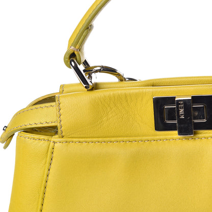 Fendi Nappa Mini Peekaboo Iconic Satchel Lime 18 of 22