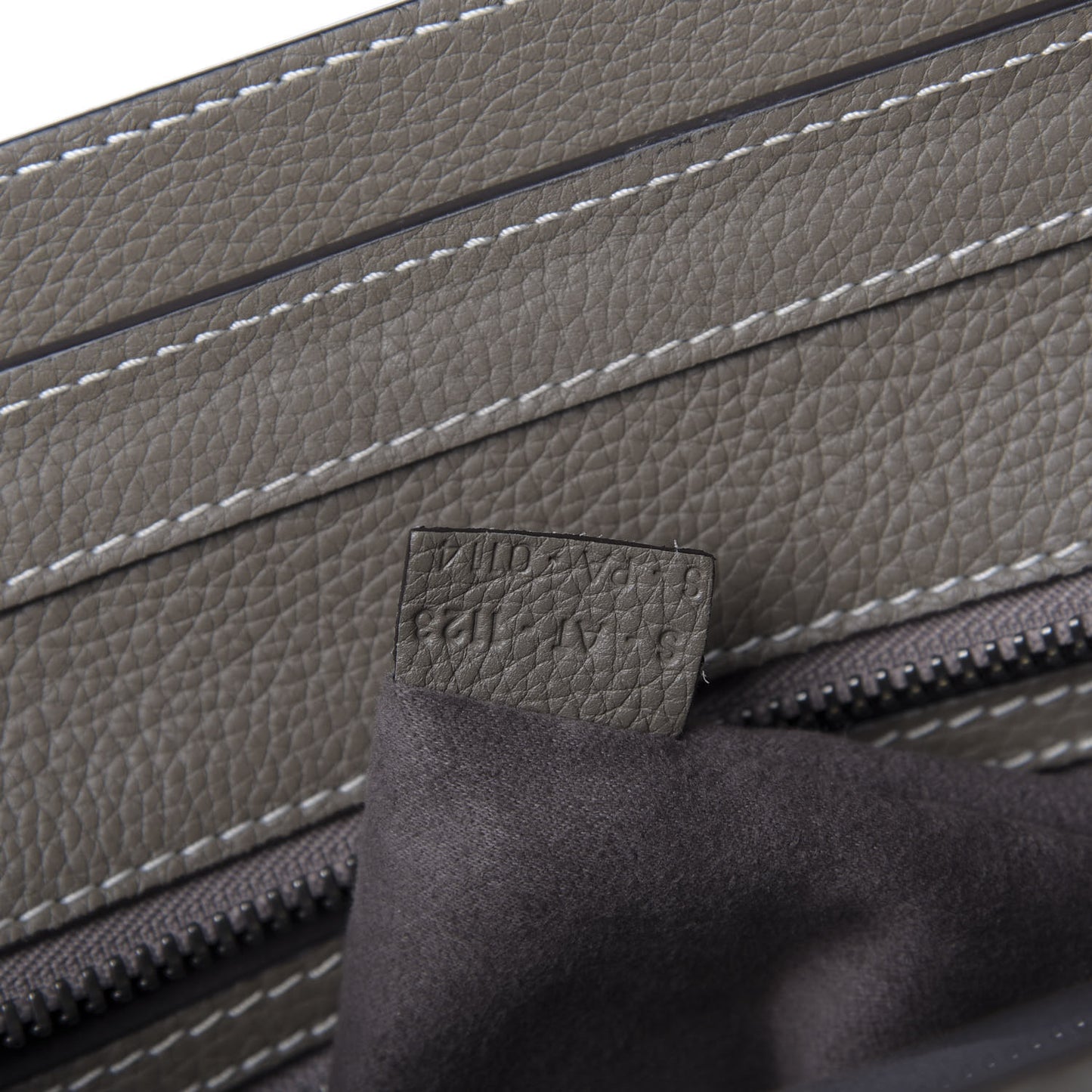 Drummed Calfskin Micro Luggage Souris